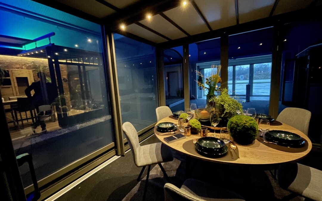 Le Cube - micro veranda retractable - abri de terrasse pour restaurant ou bar